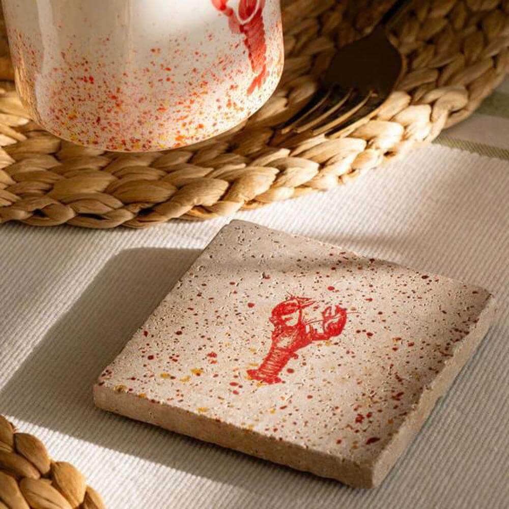 Selbrae House Single Stone Coaster Red Lobster